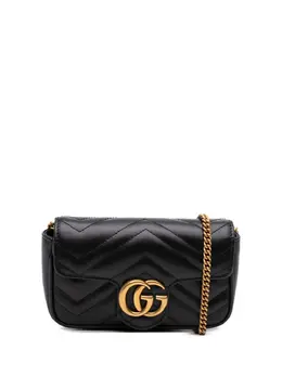 Gucci Pre-Owned: Чёрная сумка через плечо 