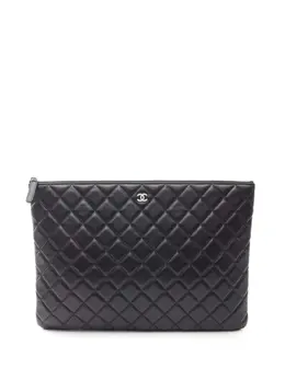 CHANEL Pre-Owned: Чёрный клатч 