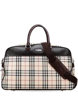 Burberry Pre-Owned: Коричневая дорожная сумка 