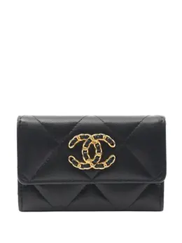 CHANEL Pre-Owned: Чёрный картхолдер 
