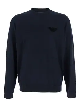 Emporio Armani: Синий свитер 