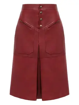 Chloé: Кожаная юбка 