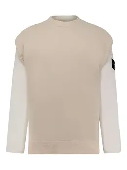 Stone Island: Бежевый свитер 