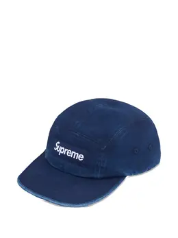 Supreme: Голубая кепка  Washed Chino Twill Camp