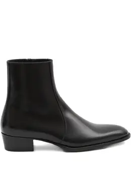 Saint Laurent: Чёрные ботинки 