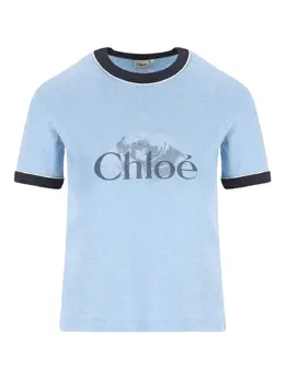 Chloé: Голубая футболка 