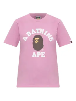A BATHING APE®: Розовая футболка 