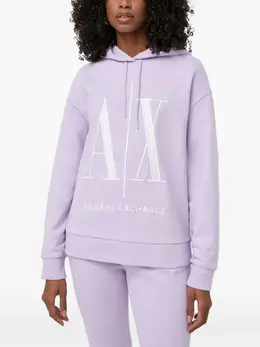 Armani Exchange: Фиолетовая толстовка 