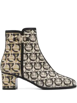 Ferragamo: Чёрные ботинки  Gancini