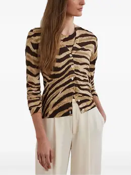 Lauren Ralph Lauren: Кардиган с принтом зебры 