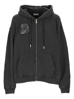 Off-White: Чёрная толстовка 