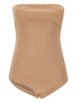 Courrèges: Бежевый боди 