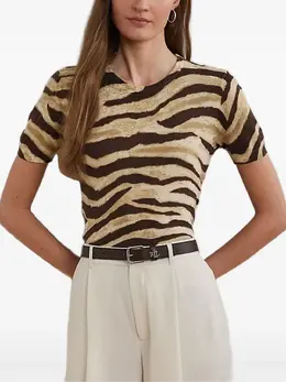 Lauren Ralph Lauren: Топ с принтом зебры 