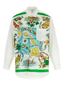 Comme Des Garçons Shirt: Рубашка с принтом 