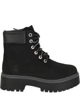 Timberland: Чёрные ботинки 