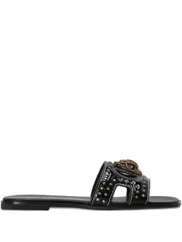 Kurt Geiger London: Чёрные сандалии 