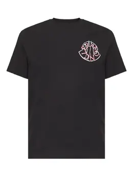 Moncler: Чёрная футболка 