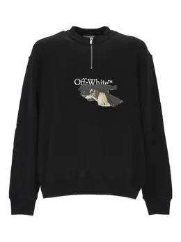 Off-White: Чёрный свитшот  Pascal