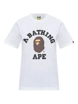 A BATHING APE®: Белая футболка 