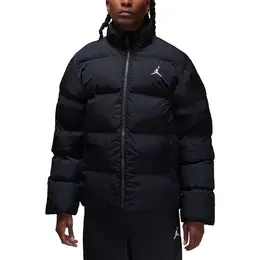 NIKE: Чёрная куртка  Jordan Essentials