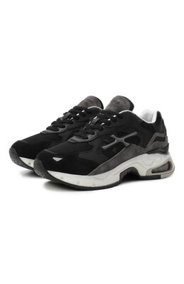 Premiata: Чёрные кроссовки  Sharkyd
