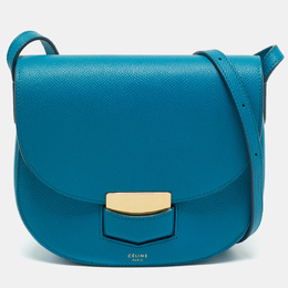 Celine: Голубая сумка через плечо 