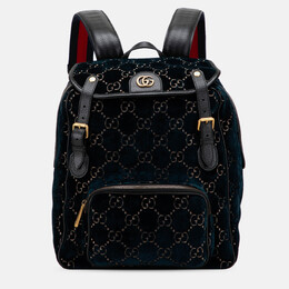 Gucci: Голубой рюкзак  GG