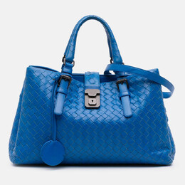 Bottega Veneta: Блакитні сумки  Intrecciato