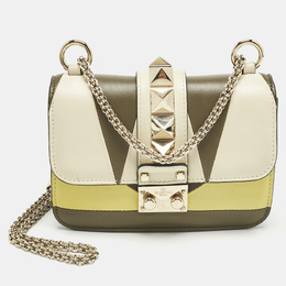 Valentino: Многоцветная сумка  Rockstud