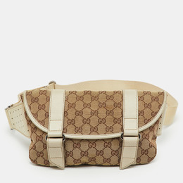 Gucci: Бежевая сумка  GG