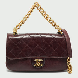 Chanel: Бордовая сумка 