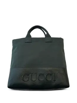 Gucci: Тёмная сумка-шоппер 