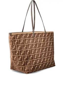 FENDI: Коричневая сумка-шоппер  FF