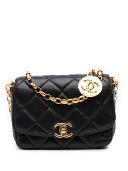 CHANEL Pre-Owned: Чёрная сумка через плечо 