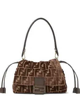 FENDI: Коричневая сумка  Baguette