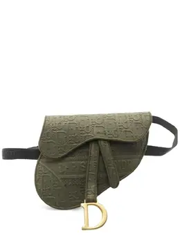Christian Dior Pre-Owned: Поясная сумка цвета хаки 