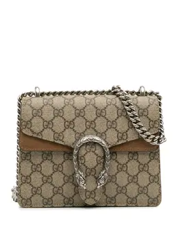 Gucci Pre-Owned: Серебристая сумка через плечо 