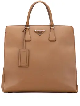 Prada Pre-Owned: Коричневая сумка-шоппер 
