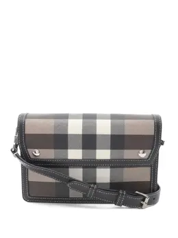 Burberry Pre-Owned: Тёмная сумка через плечо 
