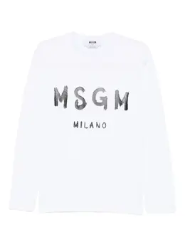 MSGM: Белая футболка 