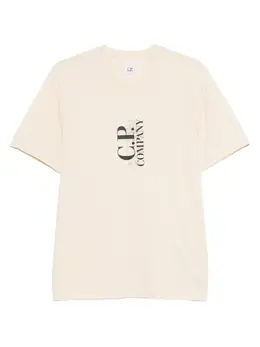 C.P. Company: Бежевая футболка 