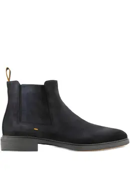 Santoni: Синие ботинки 