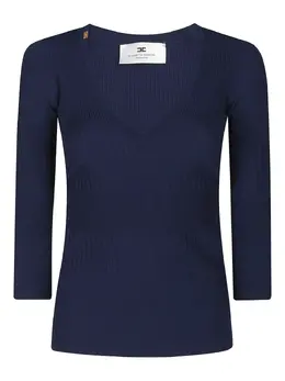 Elisabetta Franchi: Свитер с v-образным вырезом 