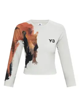 Y-3: Футболка с принтом 