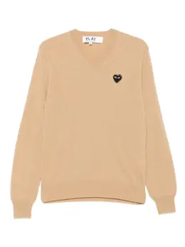 Comme Des Garçons Play: Свитер  Heart с v-образным вырезом