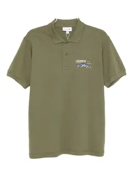 Lacoste: Зелёное поло 