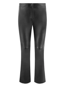 Max Mara: Кожаные брюки 