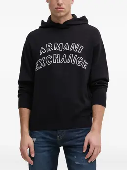 Armani Exchange: Чёрная толстовка 