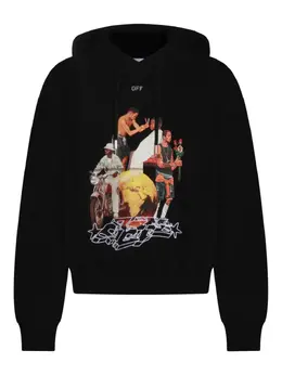 Off-White: Чёрная толстовка 