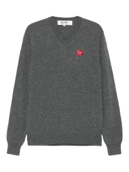Comme Des Garçons Play: Свитер  Heart с v-образным вырезом